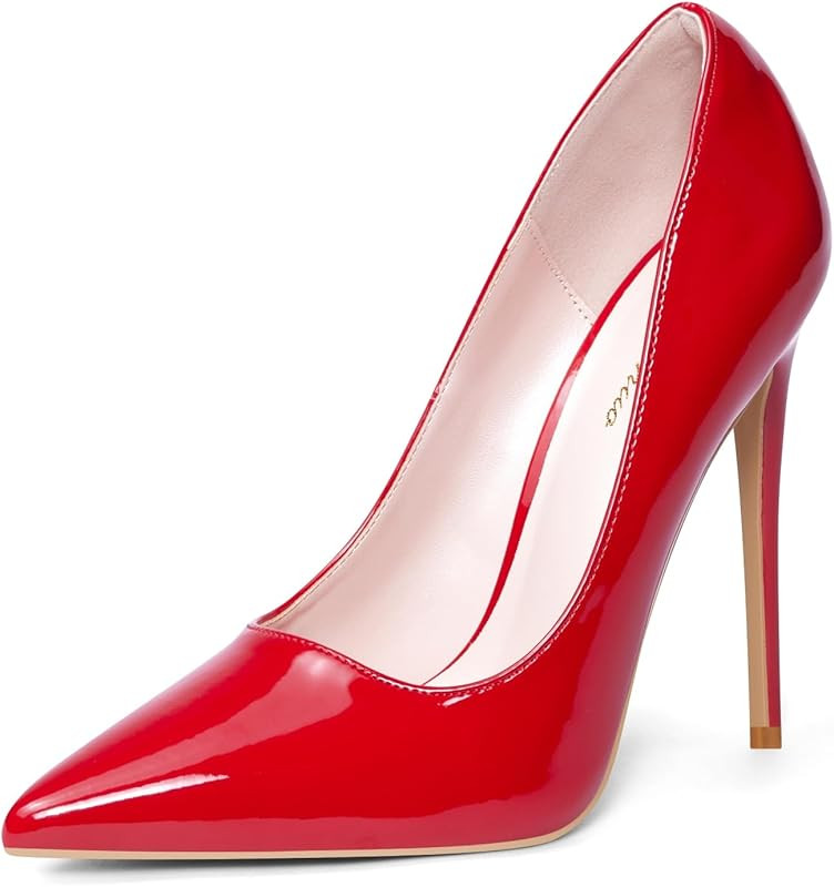 Elisabet Tang Women Pumps, Pointed Toe High Heel 4.7 inch/12cm Party Stiletto Heels Shoes | Amazon (US)