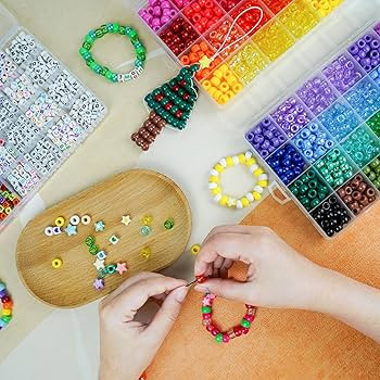 Dowsabel Bracelet Making Kit, 48 Colors Pony Beads Friendship Bracelet Kit Letter Beads Heart Bea... | Amazon (US)