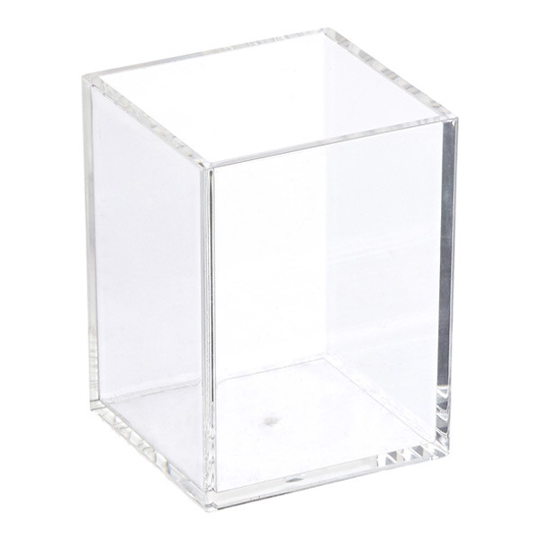 Acrylic Square Brush Holder | The Container Store