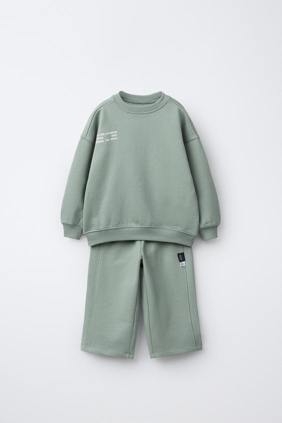 JOGGING SET SWEATSHIRT AND TEXT PANTS | Zara US