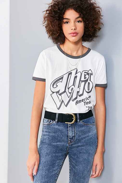Junk Food Classic Rock Ringer Tee,IVORY,XS | Urban Outfitters US