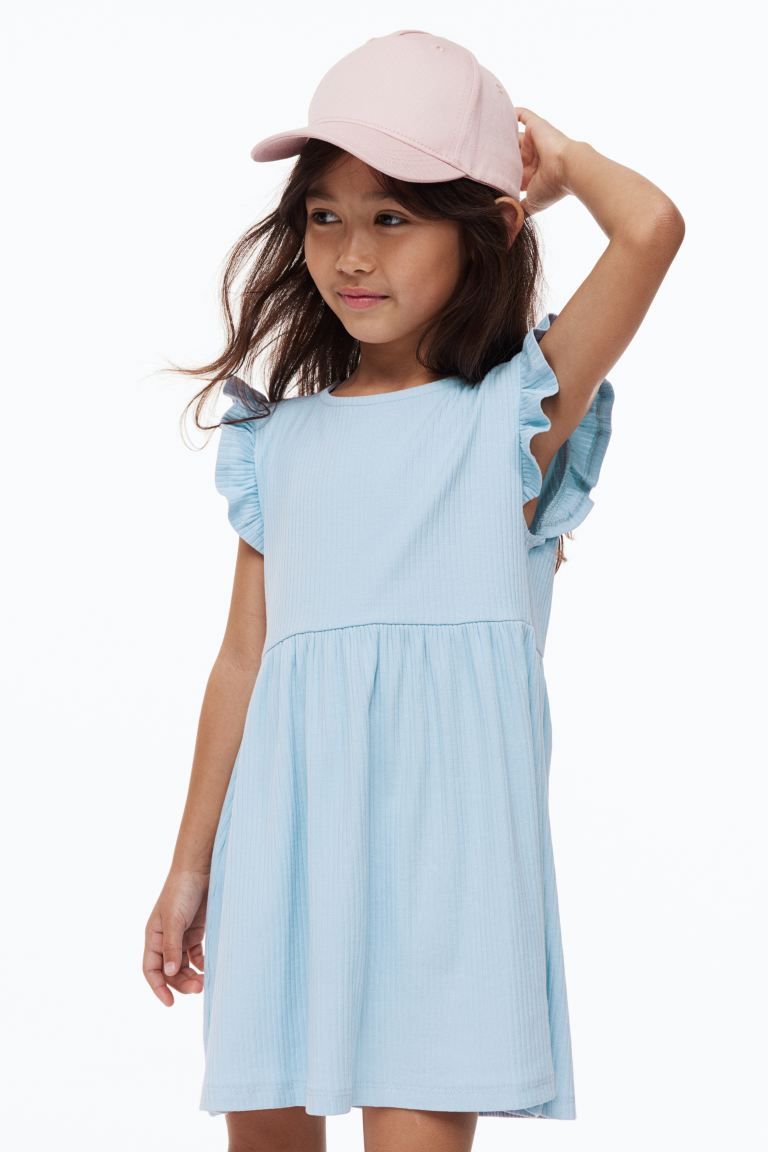 Flutter-sleeved Ribbed Dress | H&M (US + CA)