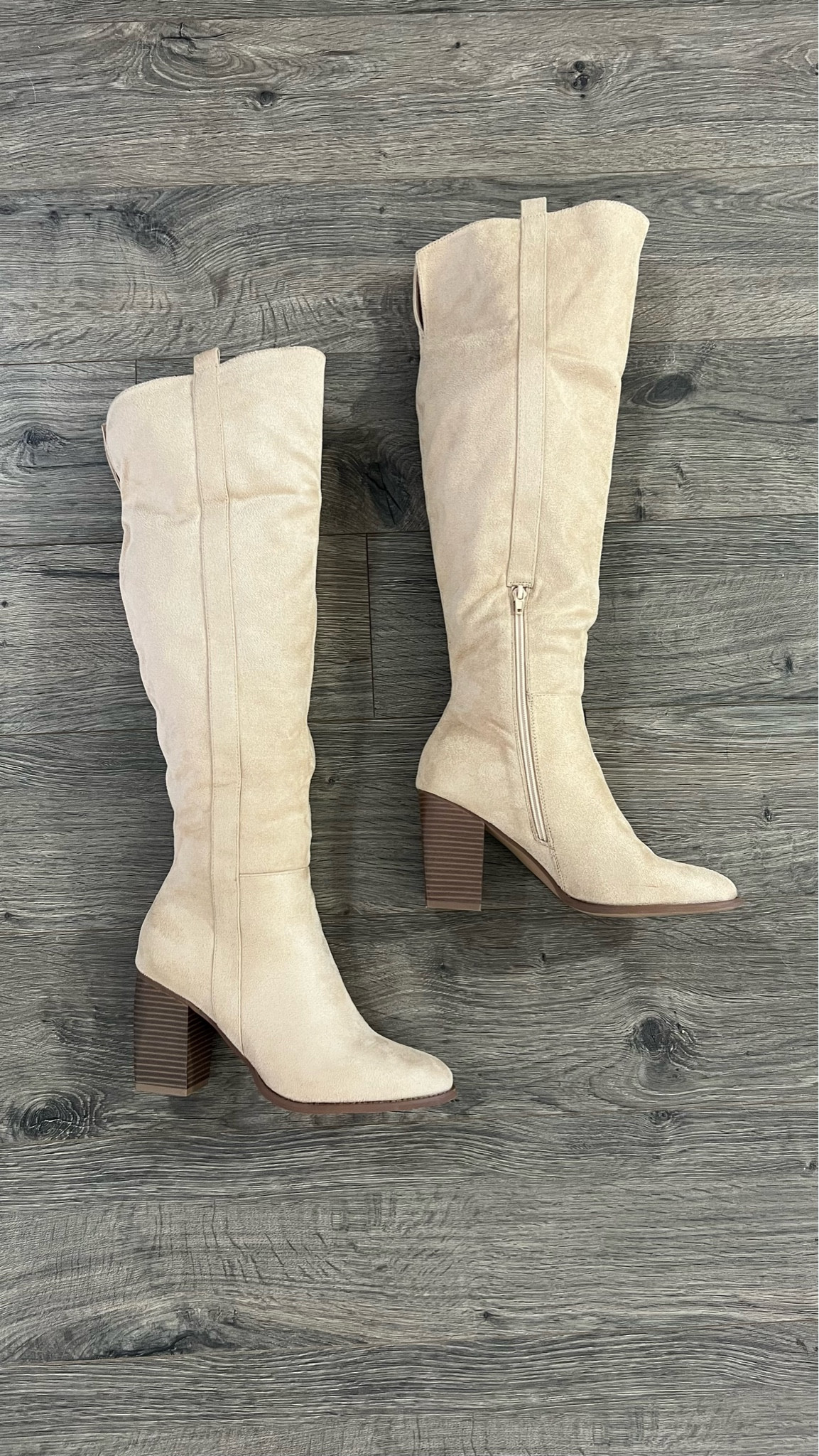 I went with my regular size(8) in these boots. 

•tall boots, otk boots, neutral boots, heel boots, fall boots, winter boots

#LTKSeasonal #LTKshoecrush