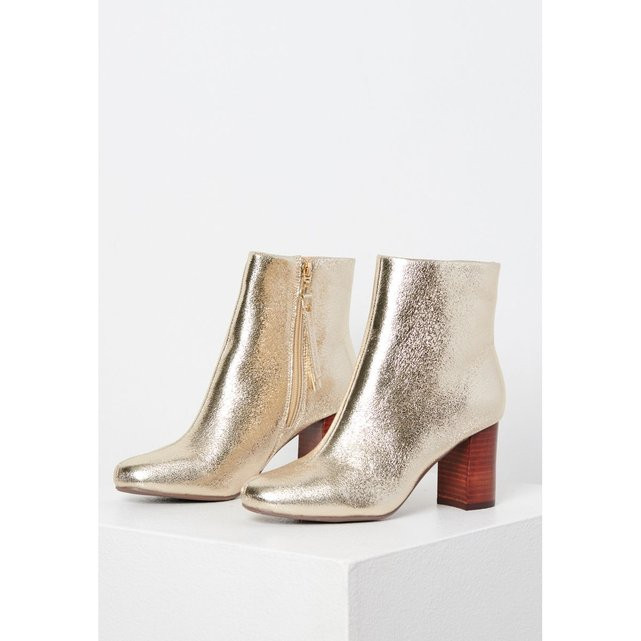 Boots dorées à talons | La Redoute (FR)