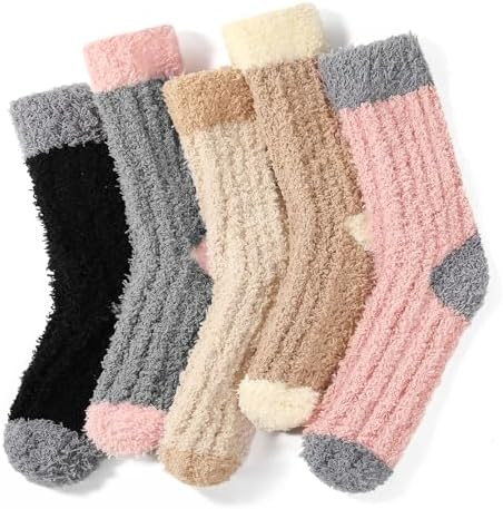 Premillow Fuzzy Socks for Women, Winter Warm & Cozy Fluffy Socks Womens Ultra Soft Sleeping Slipp... | Amazon (US)