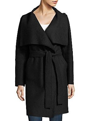 Harris Wharf London Women's Wool Volcano Wrap Coat - Black - Size 38 (2) | Saks Fifth Avenue