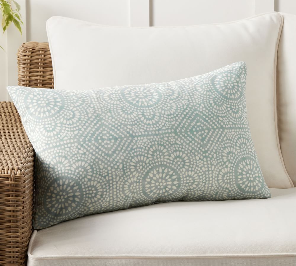 Slate Indoor/Outdoor Lumbar Pillow | Pottery Barn (US)