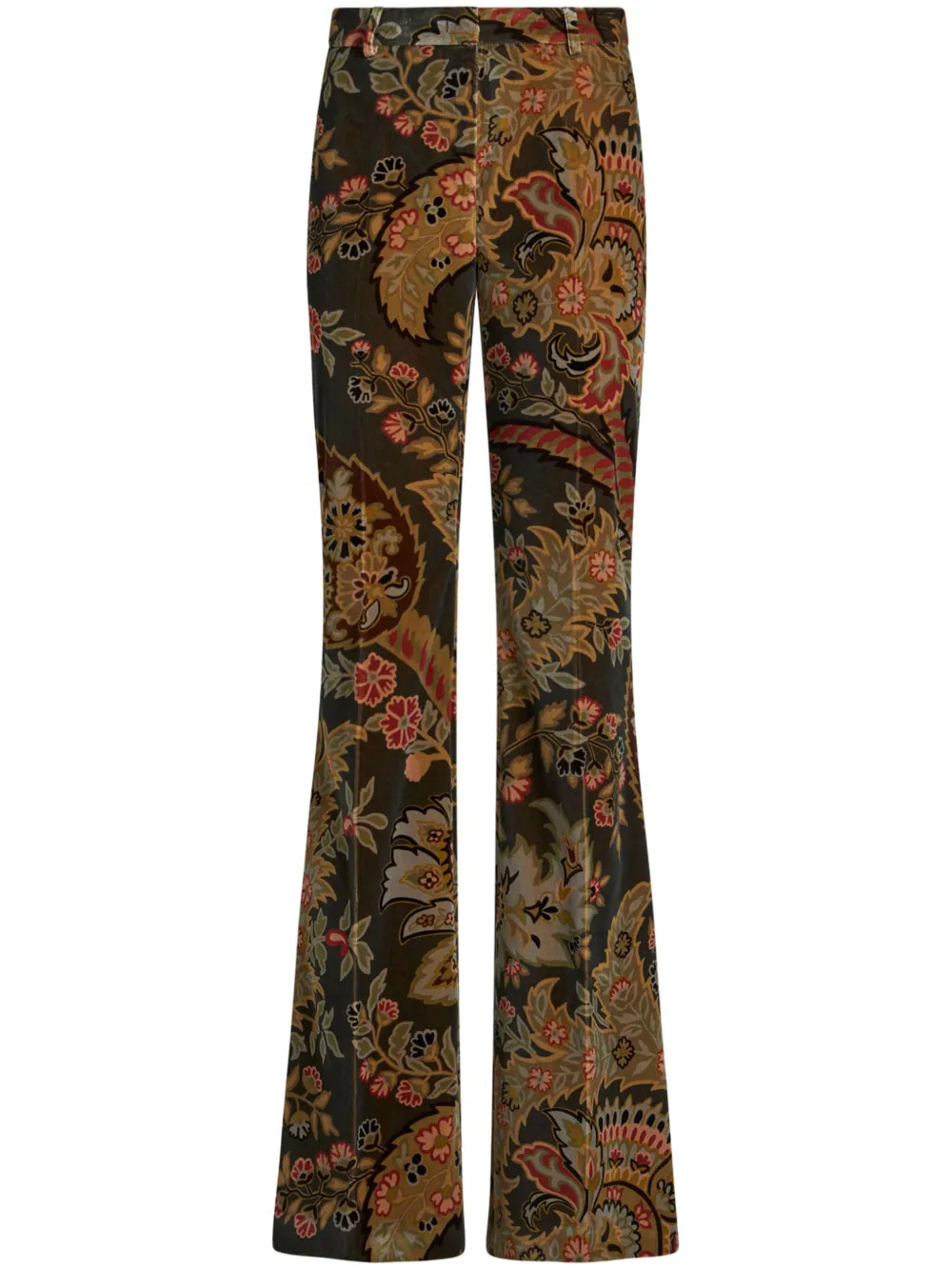 paisley-print velvet trousers | Farfetch Global