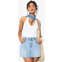 Womens Denim Mini Skirt - White - 4 | boohoo (US & Canada)