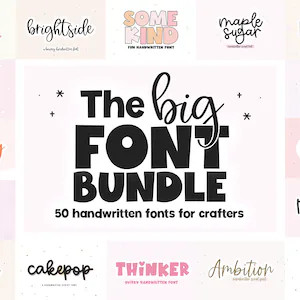 Font Bundle - Cute Fonts, Cricut Font Bundle, Script Fonts, Fonts for Cricut, Procreate Fonts, Re... | Etsy (US)