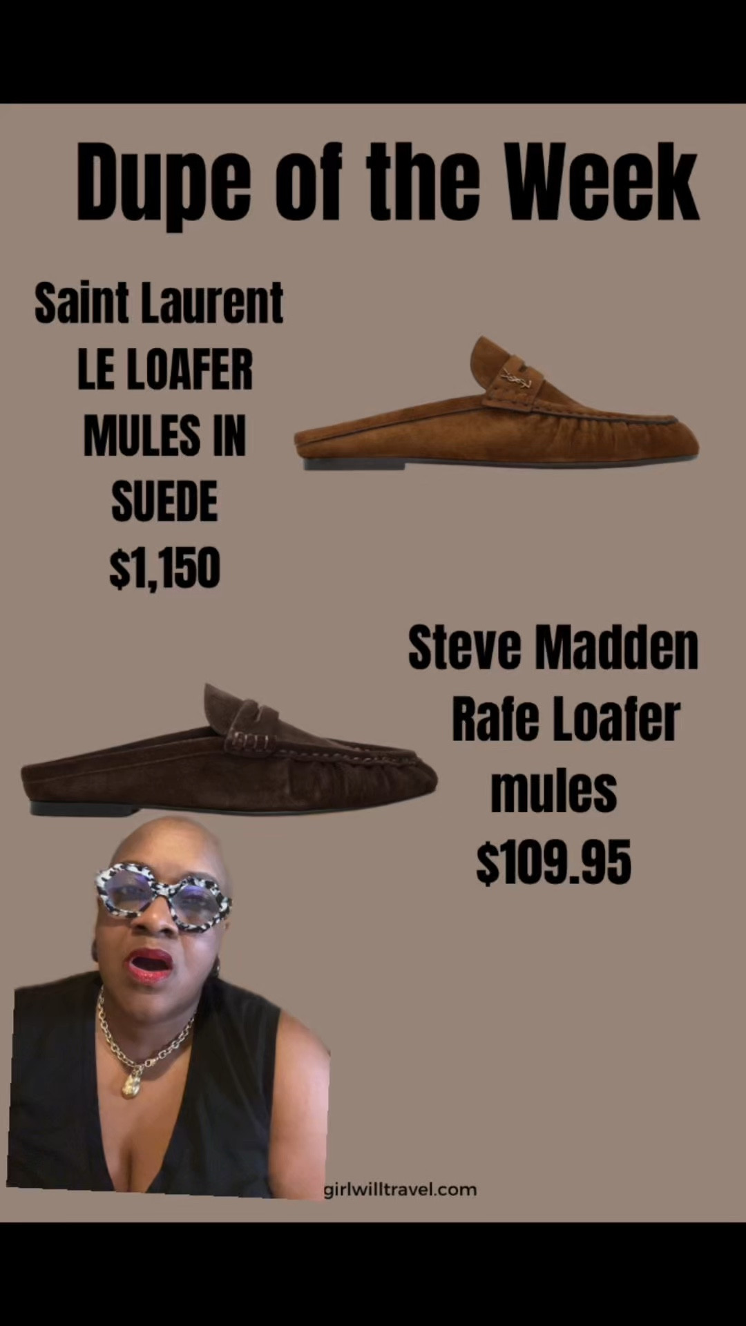 For my mule girls… this one is calling me 👀

The Steve Madden Rafe loafer mule in chocolate brown suede is such an easy, throw-on-and-go option—perfect for travel days, running errands, or when you still want to look pulled together without doing the most.

If you’ve been eyeing the Saint Laurent foldable suede mule loafer, this gives a very similar vibe without the $1,000+ price tag.

I haven’t picked mine up yet—but it’s definitely on my list for spring.

Linked here in my LTK 👇🏾

#LTKOver40 #LTKMidsize