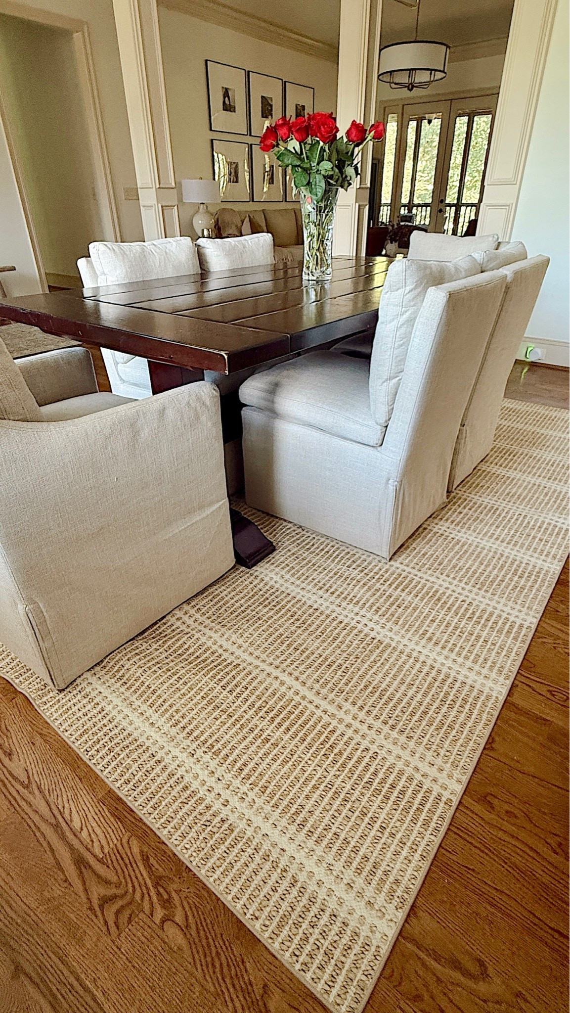 This rug LOOKS like sisal... but it’s fully washable. I still can’t get over it. 😱

#LTKSeasonal #LTKHome #LTKmomlife