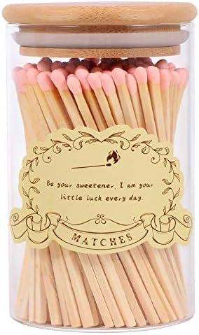 Wooden Matches Decorative,Colored Long Matches for Candles,Artisan Matchsticks,Bottle Matches Sti... | Amazon (US)
