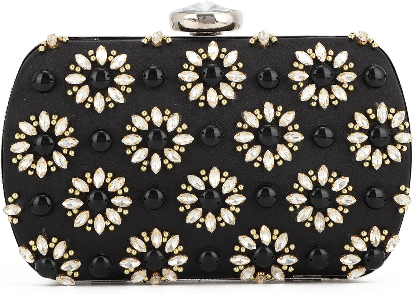 Women's Beaded Evening Clutch Purses Formal Rhinestone Evening Handbag with Chain for Wedding, Pr... | Amazon (US)