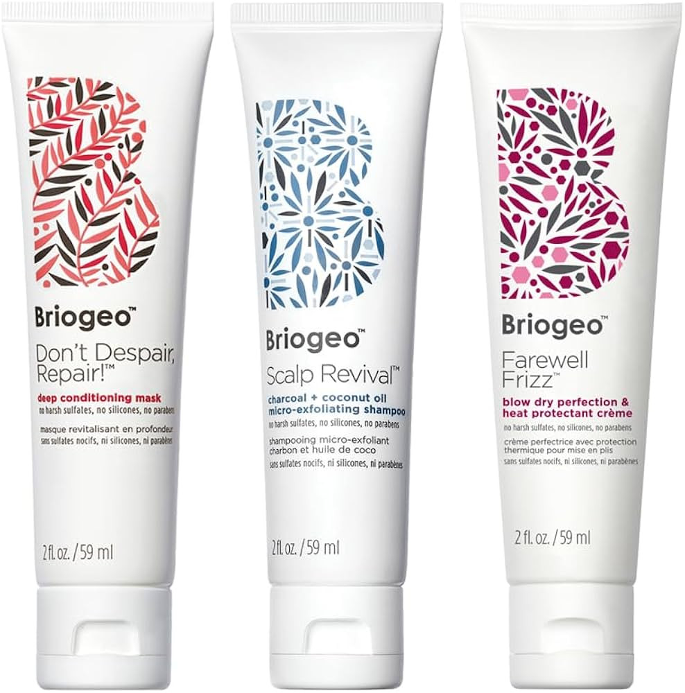 Briogeo Best Sellers Intro Travel Kit, Set Includes Repair Protein Hair Mask, Exfoliator Charcoal... | Amazon (US)