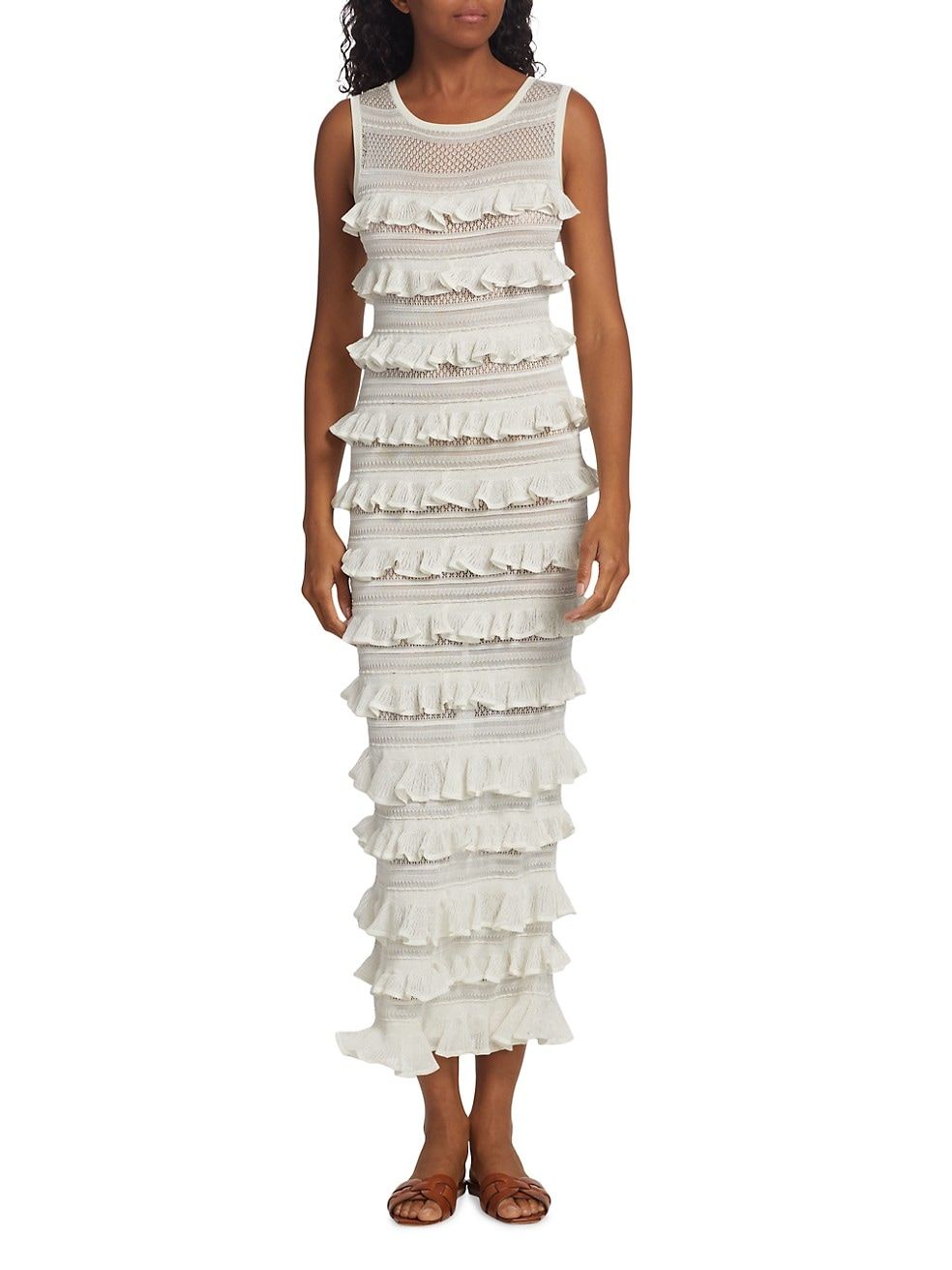 Wonderland Frill Knit Midi-Dress | Saks Fifth Avenue