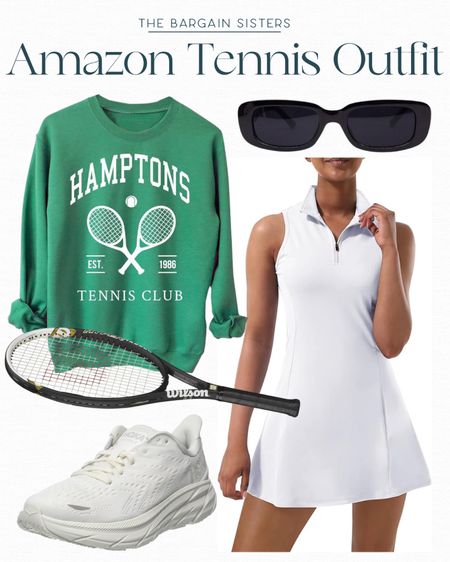 Amazon Tennis Outfit 

| Amazon OOTD | Amazon Fashion | Amazon Finds | Tennis Sweatshirt | Tennis Dress | Tennis Shoes | Trendy Sunglasses | Tennis Racket 

#LTKActive #LTKstyletip #LTKfitness