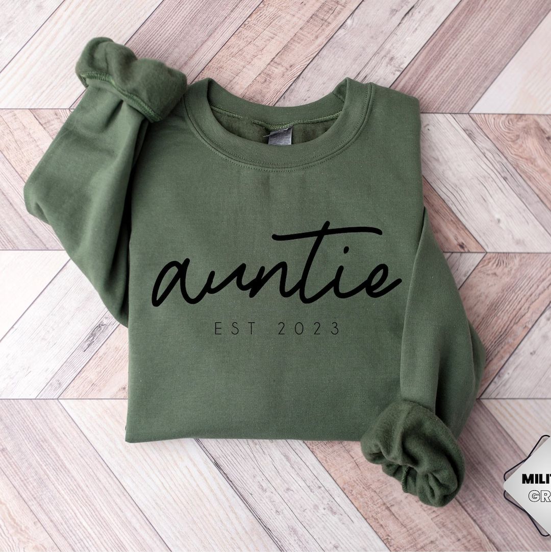 Custom Auntie Est Sweatshirt Auntie Gifts Aunt Gift Aunt - Etsy | Etsy (US)