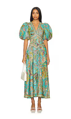 Alemais Franca Midi Dress in Blue from Revolve.com | Revolve Clothing (Global)