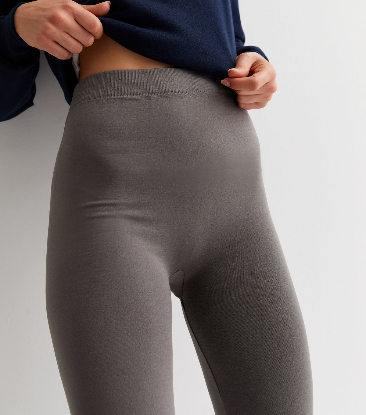 Dark Grey Fleece Lined Leggings | New Look | New Look (UK)