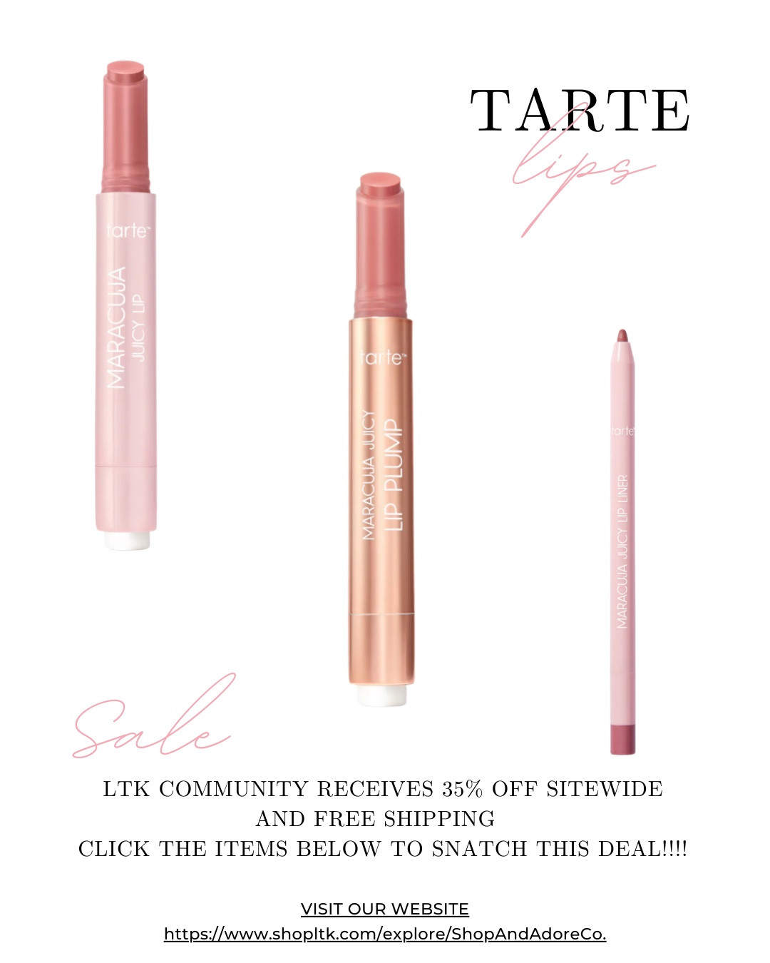 RUN don’t walk 🏃‍♀️ The @Tarte 35% off sale is happening inside the LTK Spring Sale!

💡 IMPORTANT:
You must click the code through my LTK to receive the discount — it’s exclusive to the LTK community.

Sharing my must-have Tarte products in my LTK now!
Comment “SALE” and I’ll send you the LTK link 

tarte sale, beauty deal, makeup must haves, tarte shape tape, spring beauty#TarteSale #BeautyDeals #MakeupSale  

#LTKSpringSale #LTKBeauty #LTKBeauty #LTKSpringSale #LTKSaleAlert