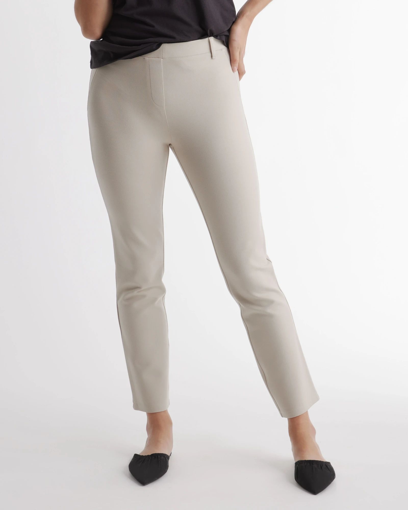 Ultra-Stretch Ponte Straight Leg Pant - Petite 28" inseam | Quince