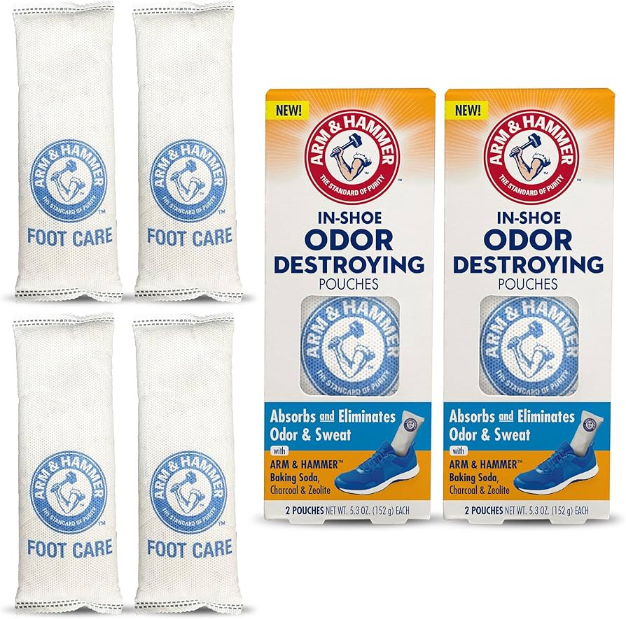 Arm & Hammer In-Shoe Odor Destroying Pouches, Shoe Deodorizer Insert for Reducing Odor and Absorb... | Amazon (US)