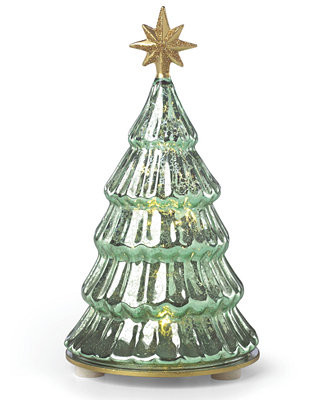 Wintery Woods Lit Mercury Glass Pine Tree | Macy's