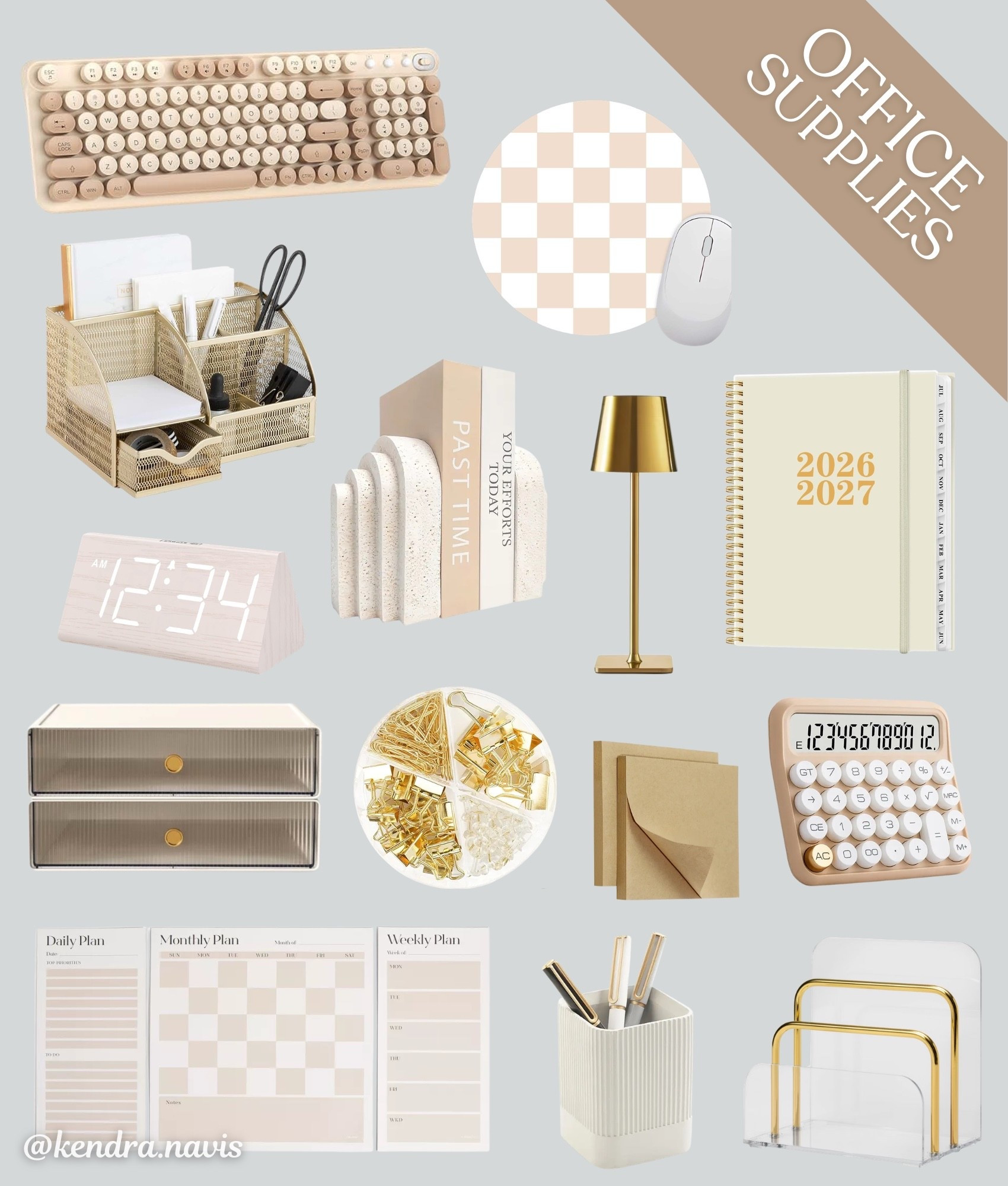Beige/Tan + Gold Office Supplies

Chic office decor, neutral office essentials, corporate office decorating, home office, work from home, girl office, office makeover, desk accessories, planner, office organization, home decor, gold decor, office accessories, teacher desk, college dorm supplies

#LTKHome #LTKWorkwear