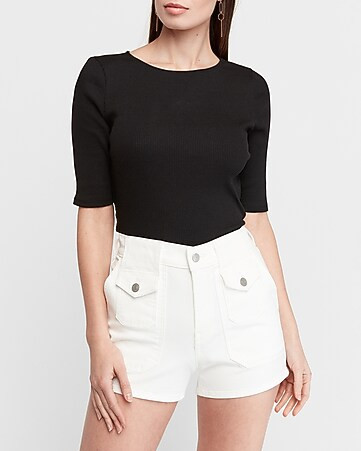 Super High Waisted Sash Tie Shorts | Express