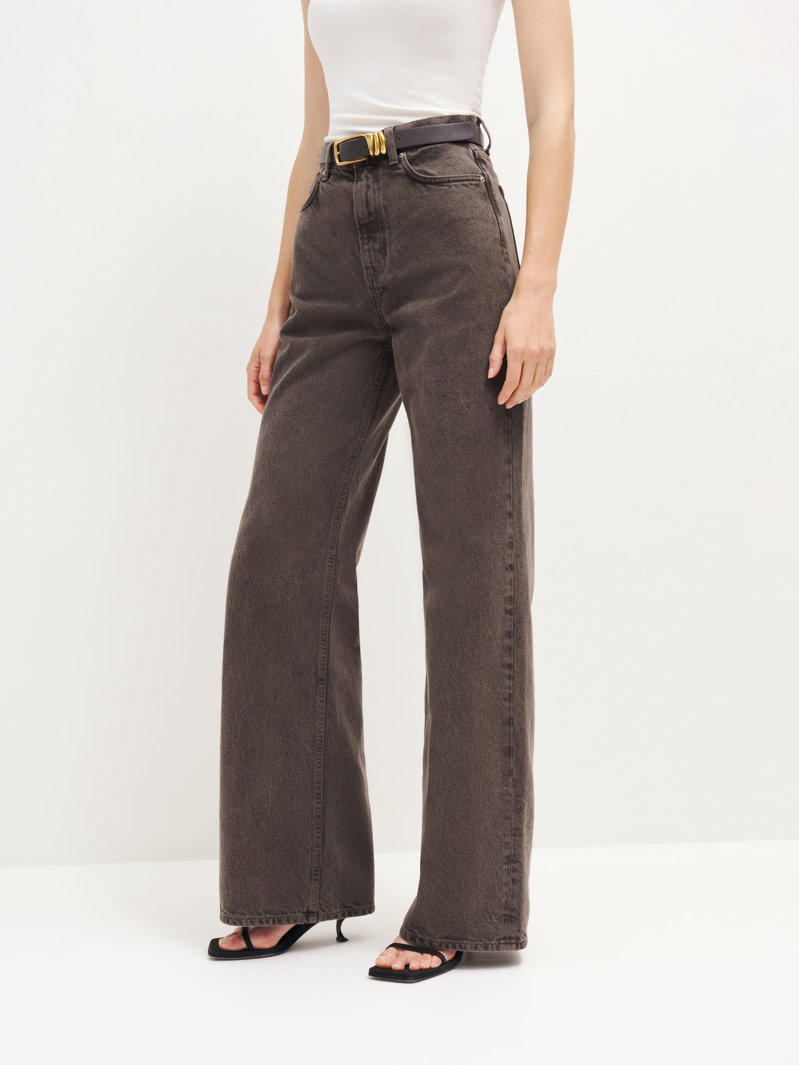 Cary High Rise Slouchy Wide Leg Jeans | Reformation (Global)