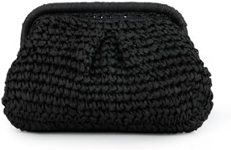 Emprier Straw Clutch Purses for Women Cloud Dumpling Pouch Straw Crossbody Shoulder Handbag Summe... | Amazon (US)