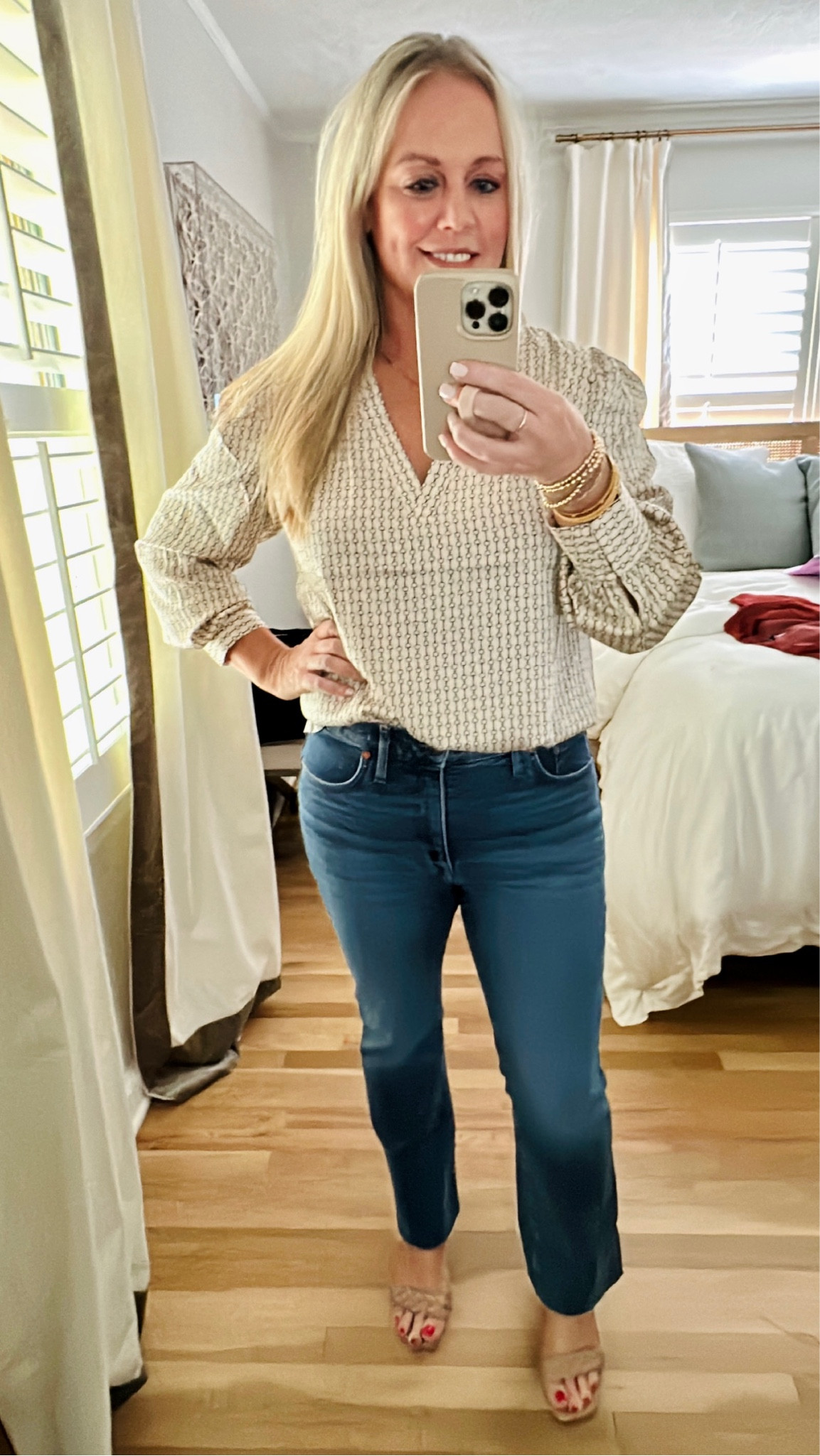 Cute and classic blouse! A very sweet design that’s not too busy! Easy to dress up or dress down like I did here with jeans! 

#LTKstyletip #LTKover40 #LTKfindsunder50