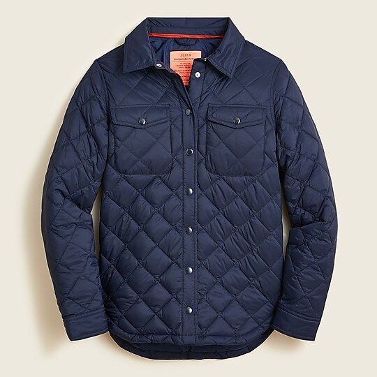 Quilted puffer shirt-jacket with PrimaLoft® | J.Crew US