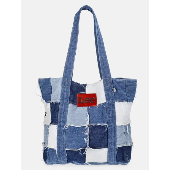 Kacey Lee Women's Denim Tote Bag, Denim Patchwork | Walmart (US)