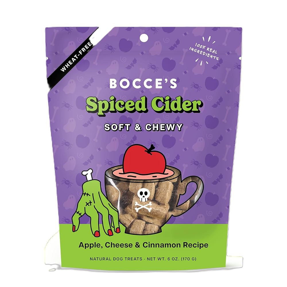 Bocce's Bakery Spiced Cider All-Natural Soft & Chewy Halloween Dog Treats - Wheat-Free Everyday C... | Amazon (US)