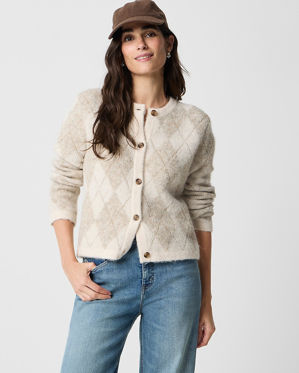 Argyle cardigan sweater | J.Crew Factory