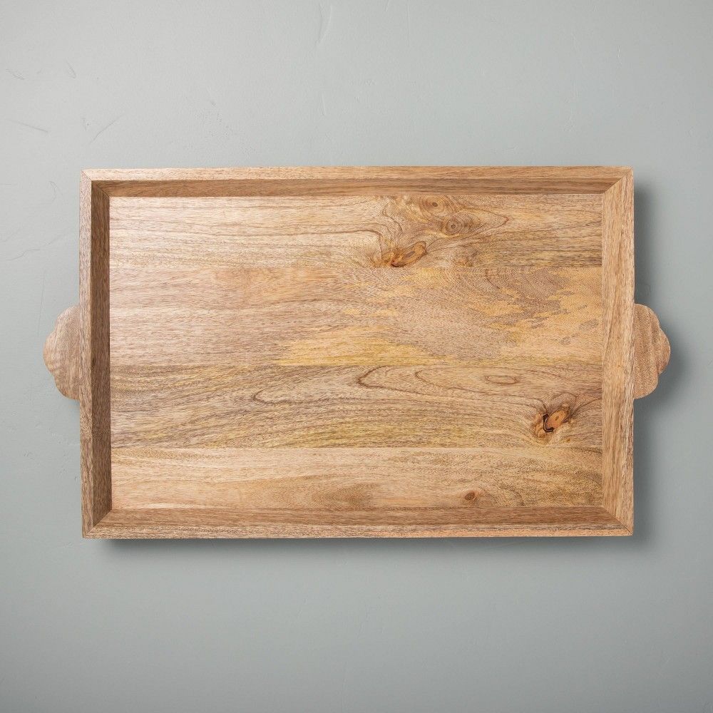 16" x 24" Carved Wood Tray - Hearth & Hand™ with Magnolia | Target