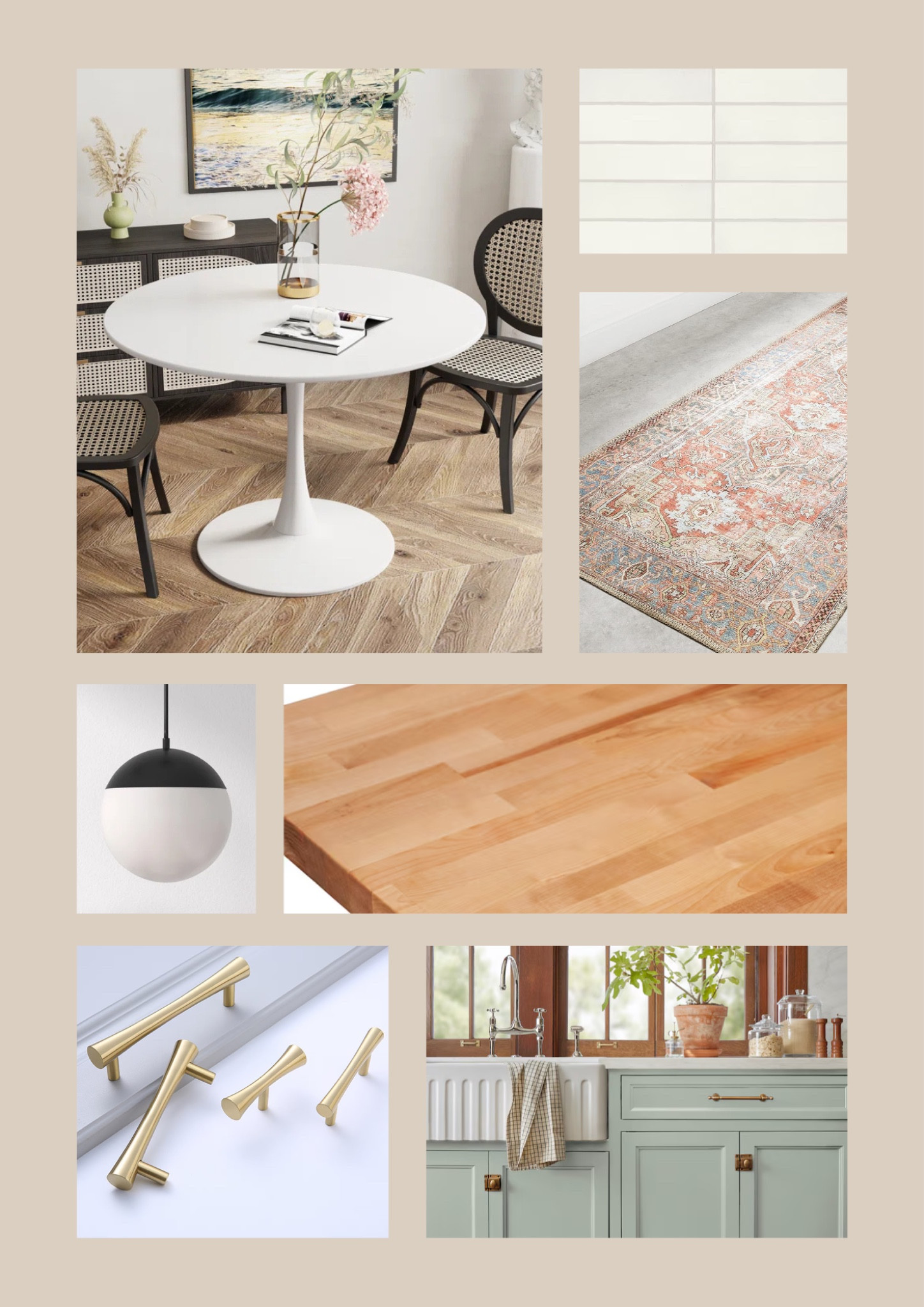 Samantha, one of my followers, asked if I could help curate mid-century themed goodies for her kitchen, so I spent the week scouring the web for retro budget-friendly accents just for her! Check out the full collection of links (there’s more than could fit just on the graphic!), including my suggestions for tile options, a butcher block counter upgrade, lighting, and the prettiest green cabinet paint color. Hope this helps inspire your kitchen makeover plans, Samantha!

#LTKFindsUnder100 #LTKFindsUnder50 #LTKHome