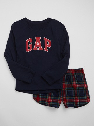 Kids 100% Recycled Gap Logo PJ Set | Gap Factory