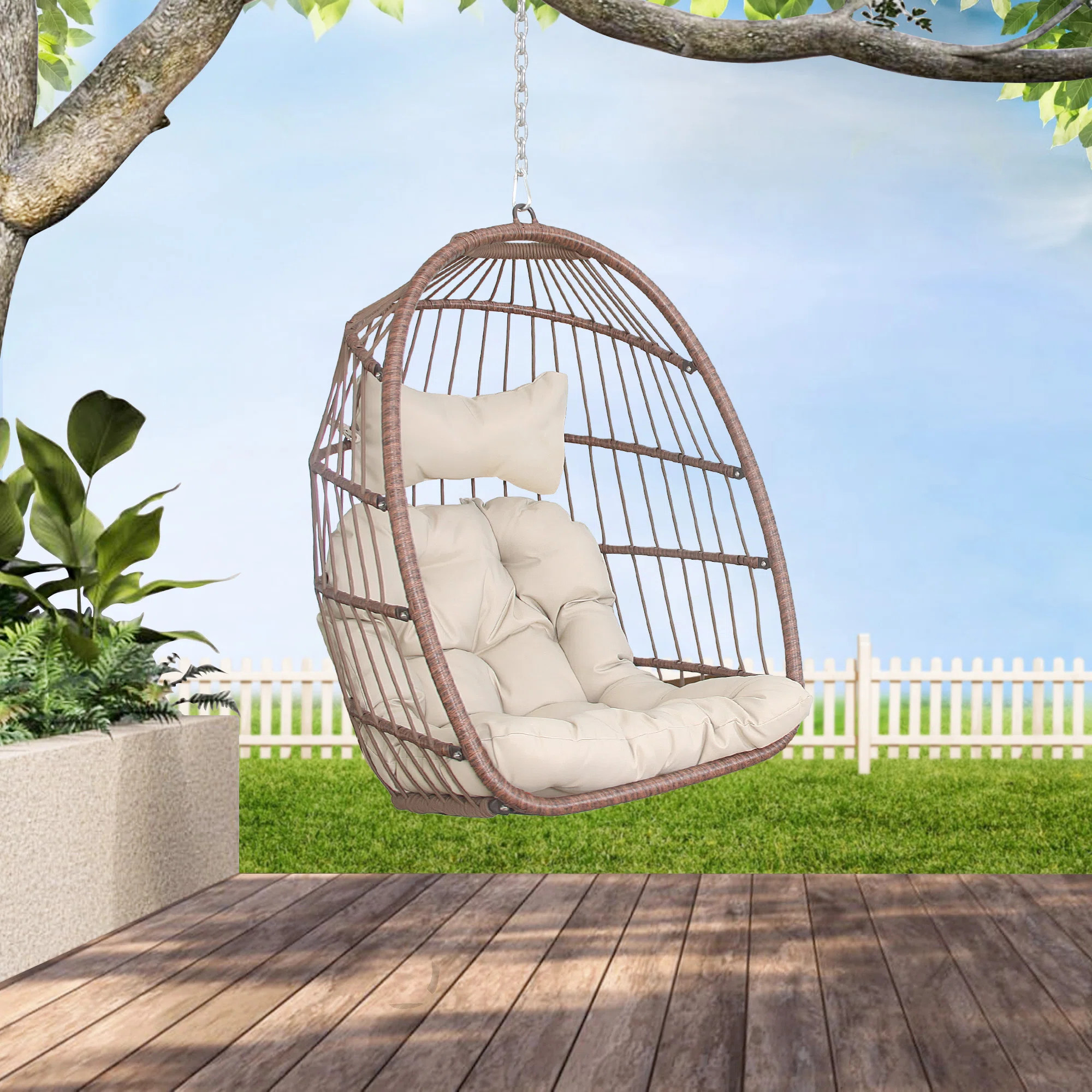 Chorley Indoor/Outdoor Porch Swing Egg Chair Without Stand | Wayfair North America