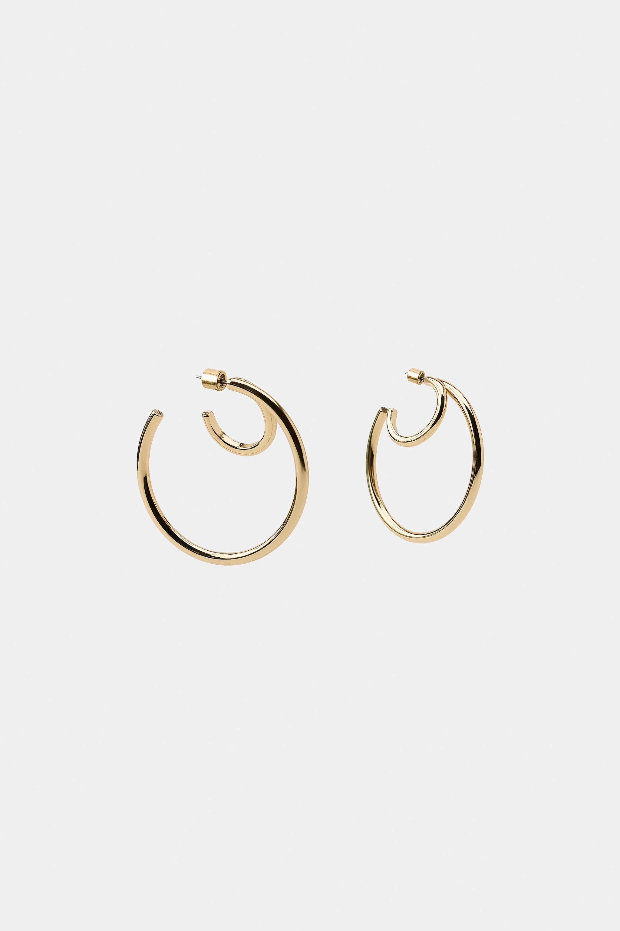 DOUBLE HOOP EARRINGS | Zara US