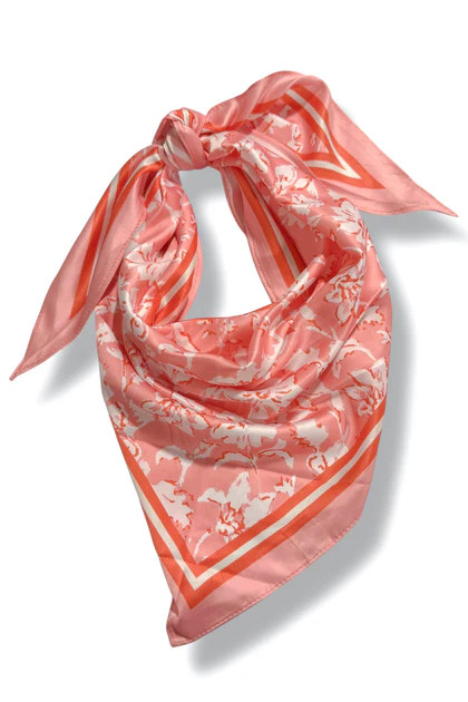 Rest Of My Life Pink Floral Triangle Scarf | The Willow Tree