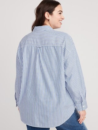 Oversized Striped Shirt for Women | Old Navy (US)