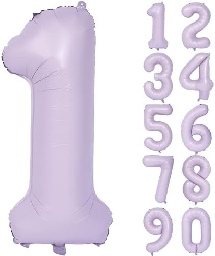 40 In Matte Purple Number Balloons Helium Foil Mylar Balloon Birthday Party banquet Decoration Di... | Amazon (US)