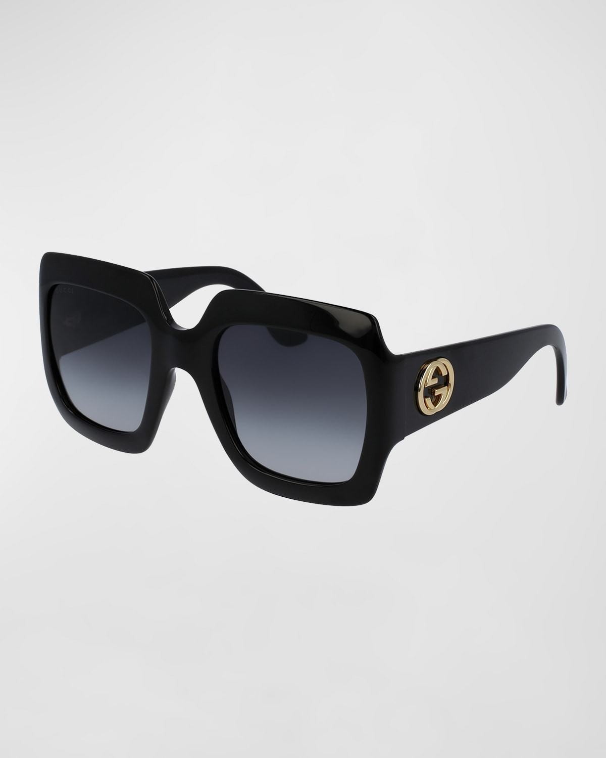 Oversized Square Sunglasses, Black | Neiman Marcus