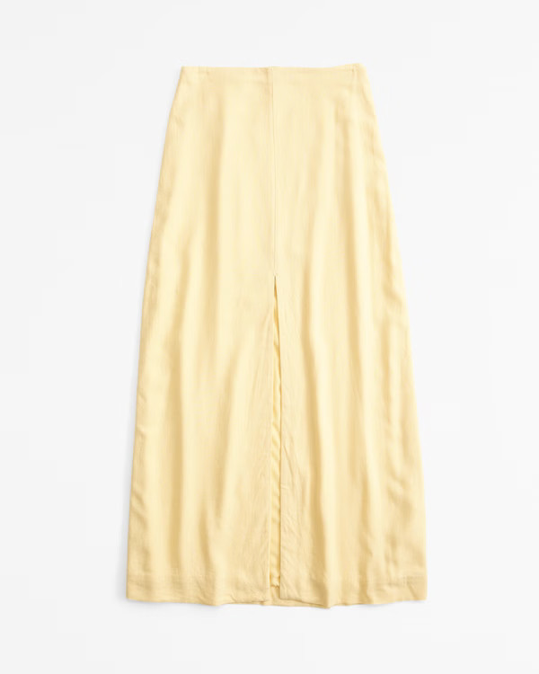 Women's Linen-Blend Column Maxi Skirt | Women's Fall Preview | Abercrombie.com | Abercrombie & Fitch (US)