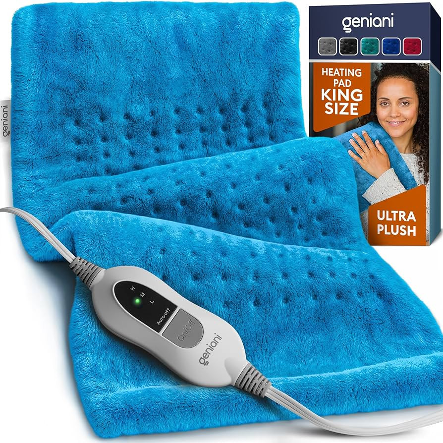 GENIANI XL Electric Heating Pad for Back Pain & Cramps Relief, Electric Throw, Birthday Christmas... | Amazon (US)