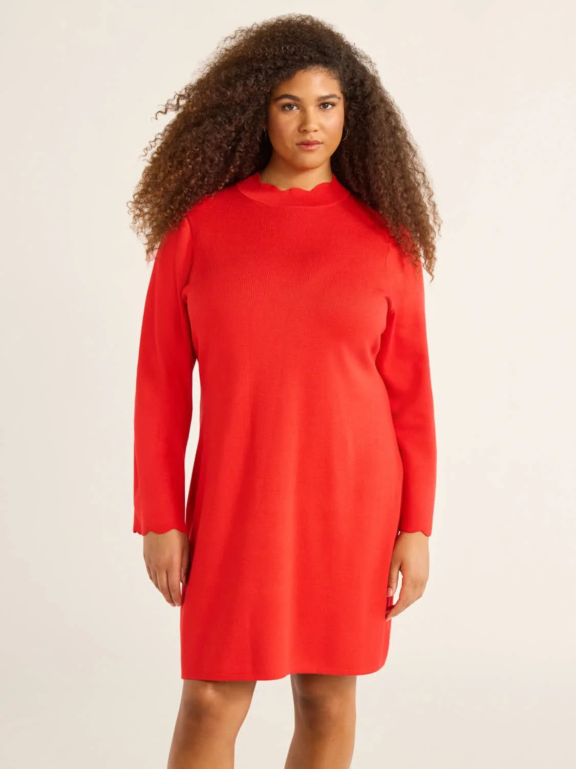 Free Assembly Women’s and Women's Plus Cozy Yarn Mini Sweater Dress with Bell Sleeves, Sizes XS... | Walmart (US)