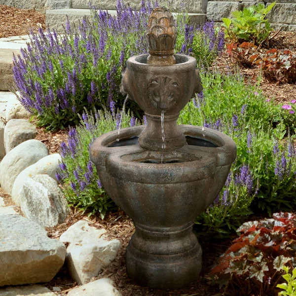 Bolat Resin Lion Head Sculptural Fountain | Wayfair North America